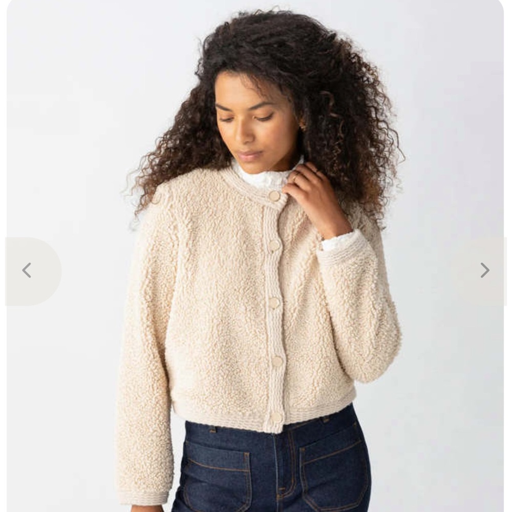 Sanctuary Cream Fleece Jacket